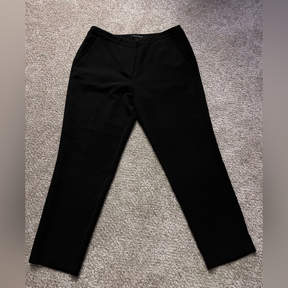 Zac & Rachel ruffle pockets black slacks size 10 - Picture 5 of 6